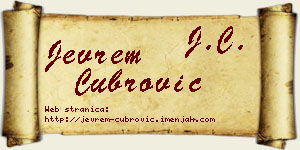 Jevrem Čubrović vizit kartica